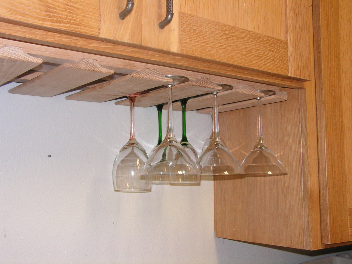 DIY Wine Glass Rack Under Cabinet
 Wine Glass Rack Under Cabinet New Oak Stemware Holder