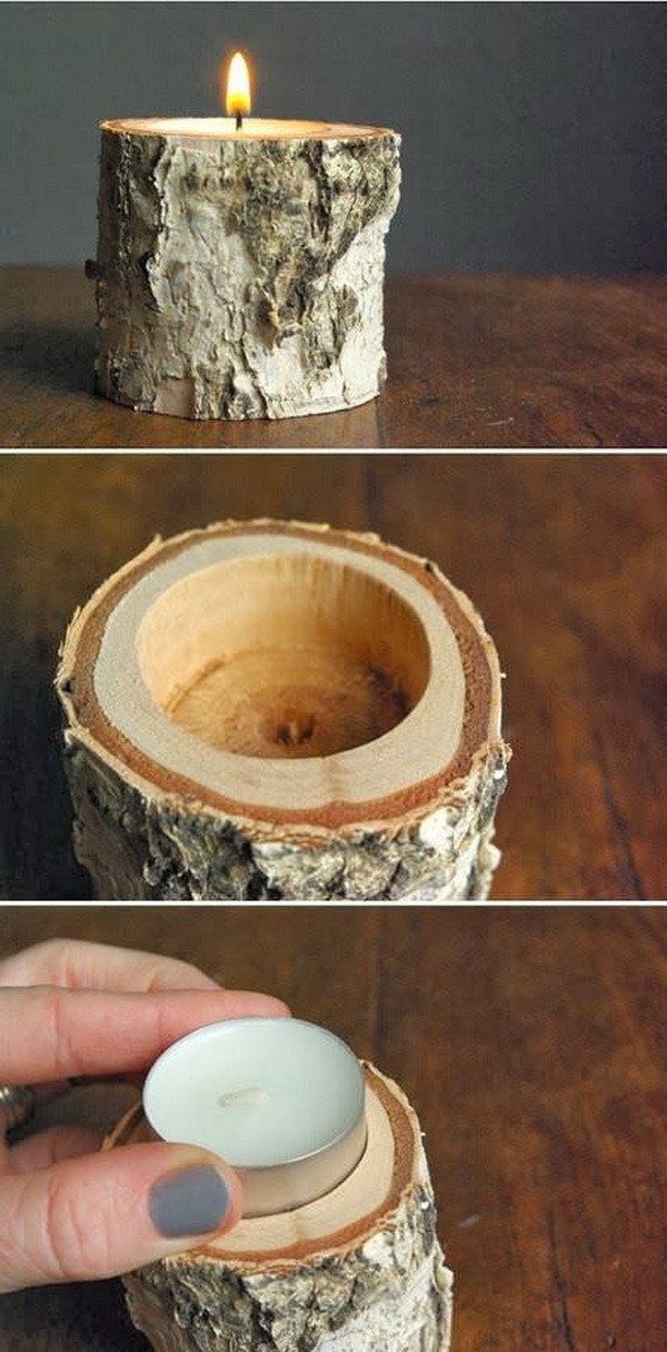 DIY Wood Candle Holders
 35 Amazing DIY Votive Candle Holder Ideas For Creative