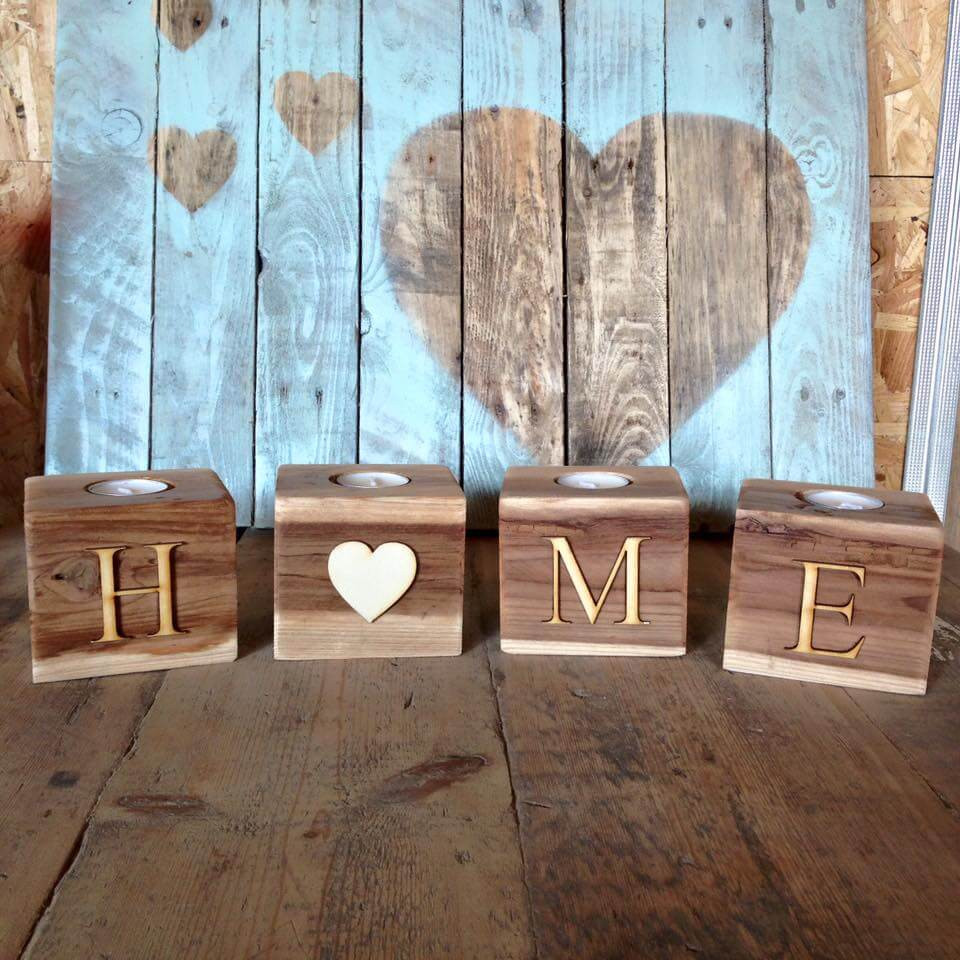 DIY Wood Candle Holders
 Wooden Pallet Candle Holder Ideas