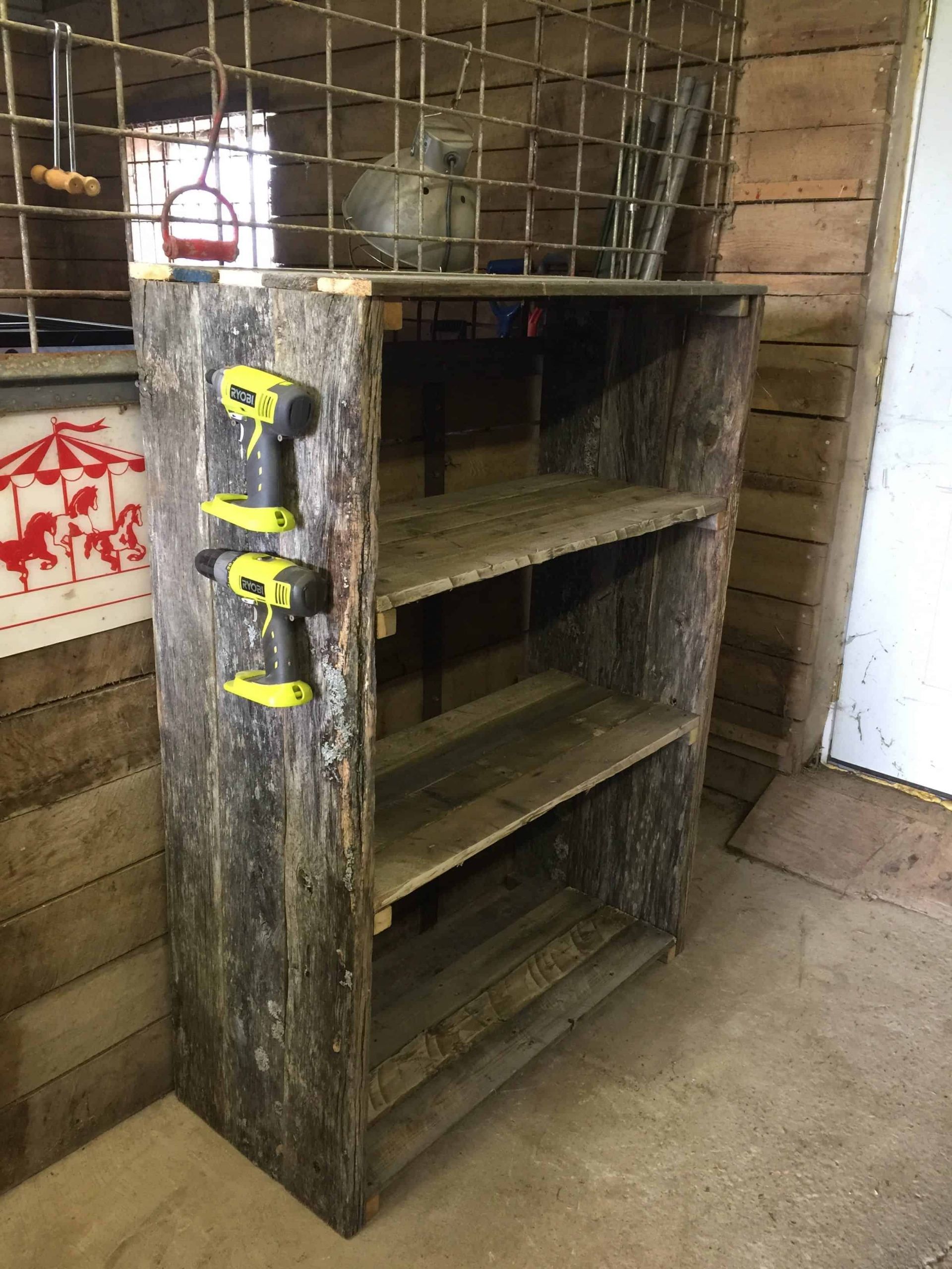 DIY Wood Pallet Shelf
 Easy DIY Pallet Barn Shelves • 1001 Pallets