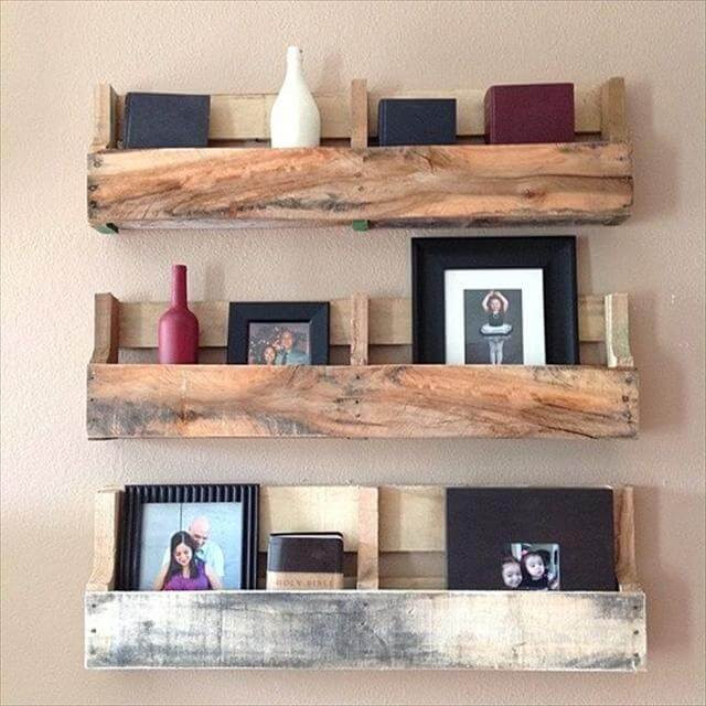DIY Wood Pallet Shelf
 25 DIY Pallet Shelves for Storage Your Things – 101 Pallets