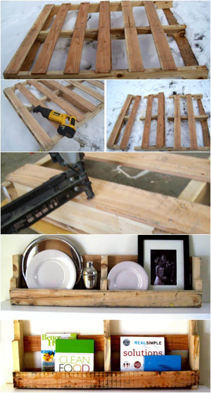 DIY Wood Pallet Shelf
 50 DIY Shelves Build Your own Shelves DIY & Crafts