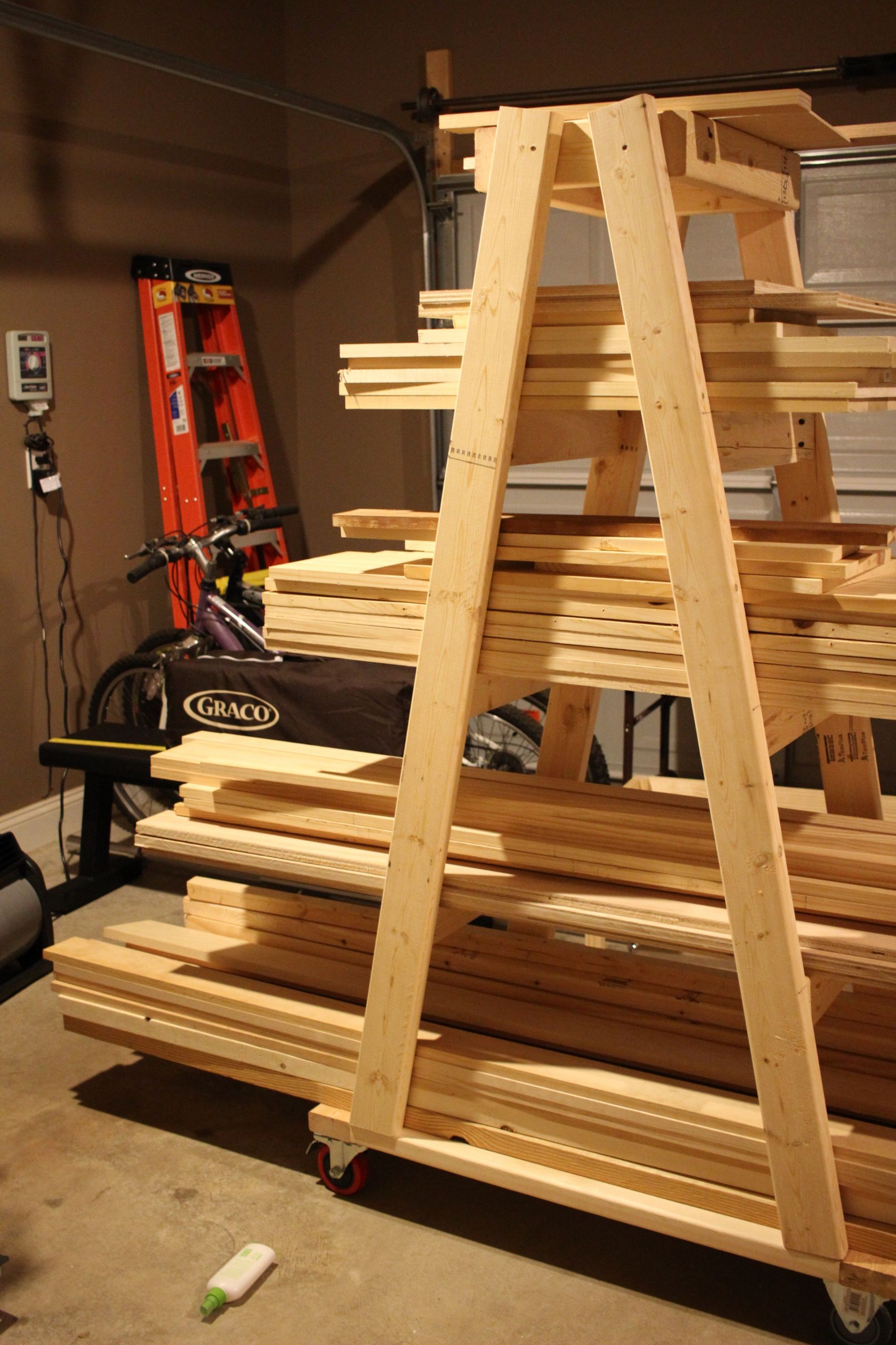 DIY Wood Storage Rack
 DIY Mobile Lumber Rack Plans by Rogue Engineer