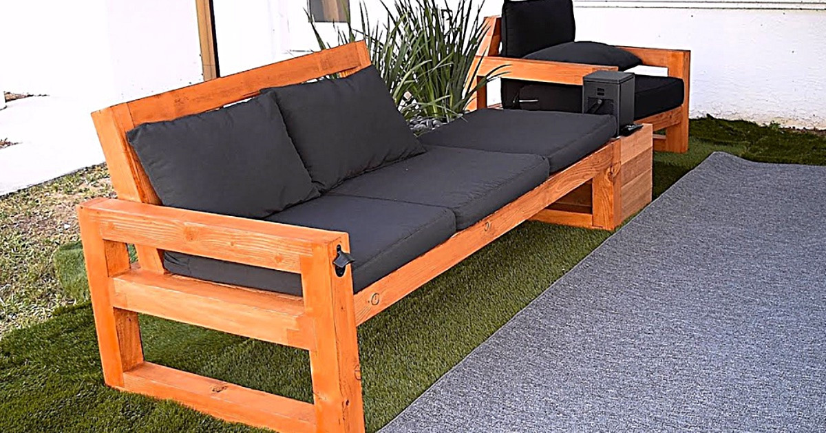 DIY Wooden Outdoor Furniture
 DIY Modern Outdoor Sofa