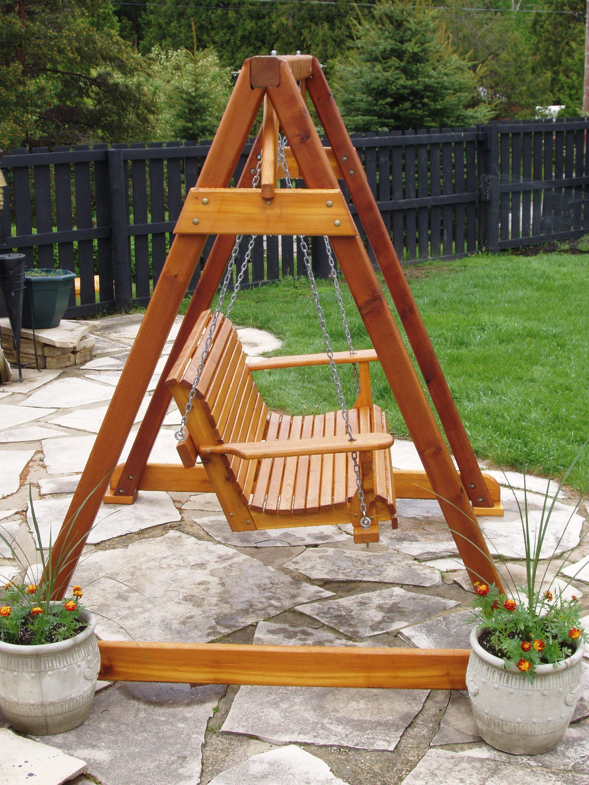 DIY Wooden Swing
 Build DIY How to build a frame porch swing stand PDF Plans