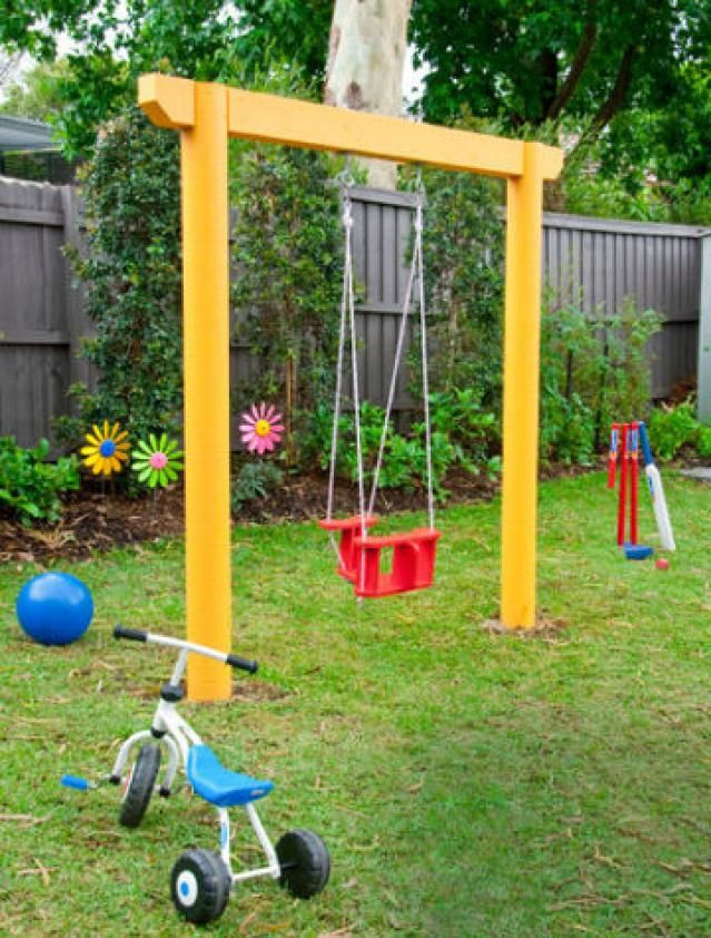 DIY Wooden Swing
 Build Homemade Swing Set WoodWorking Projects & Plans