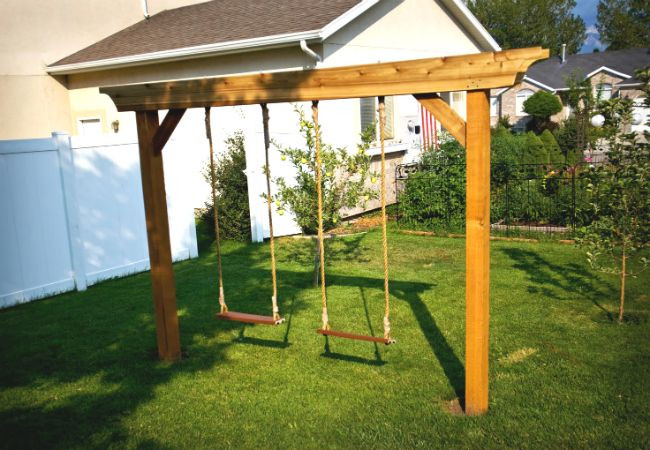 DIY Wooden Swing
 Simple Wooden Swing Set Incredible Classic A Frame Do It