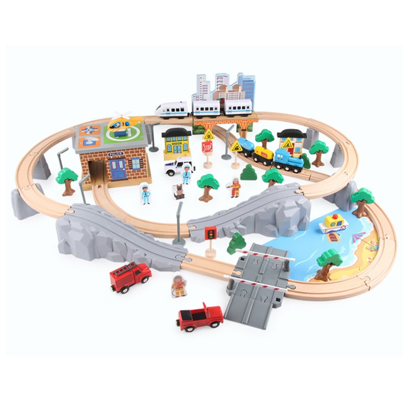 DIY Wooden Train Tracks
 DIY Wooden Railway Straight and Curved Expansion Track