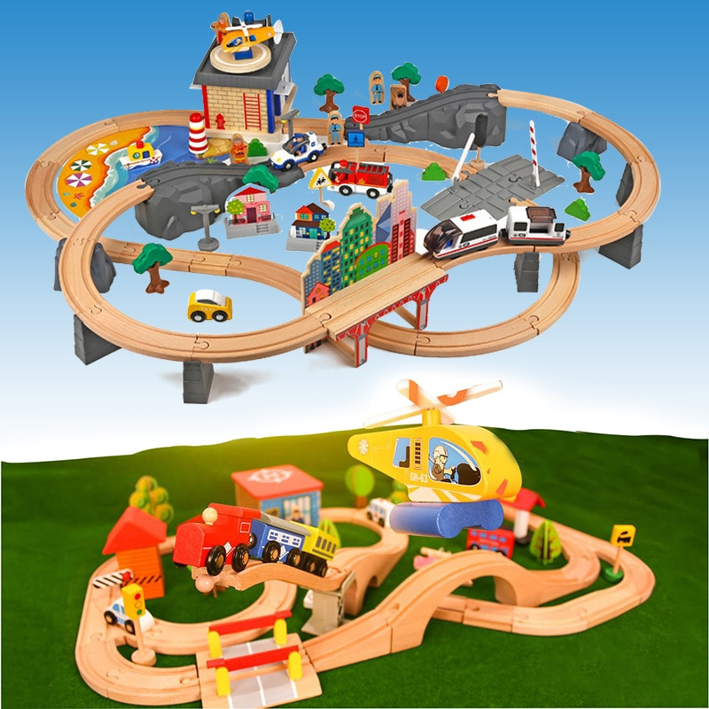 DIY Wooden Train Tracks
 DIY Usual Wooden Tracks Train Set Toys Railway Magic Brio