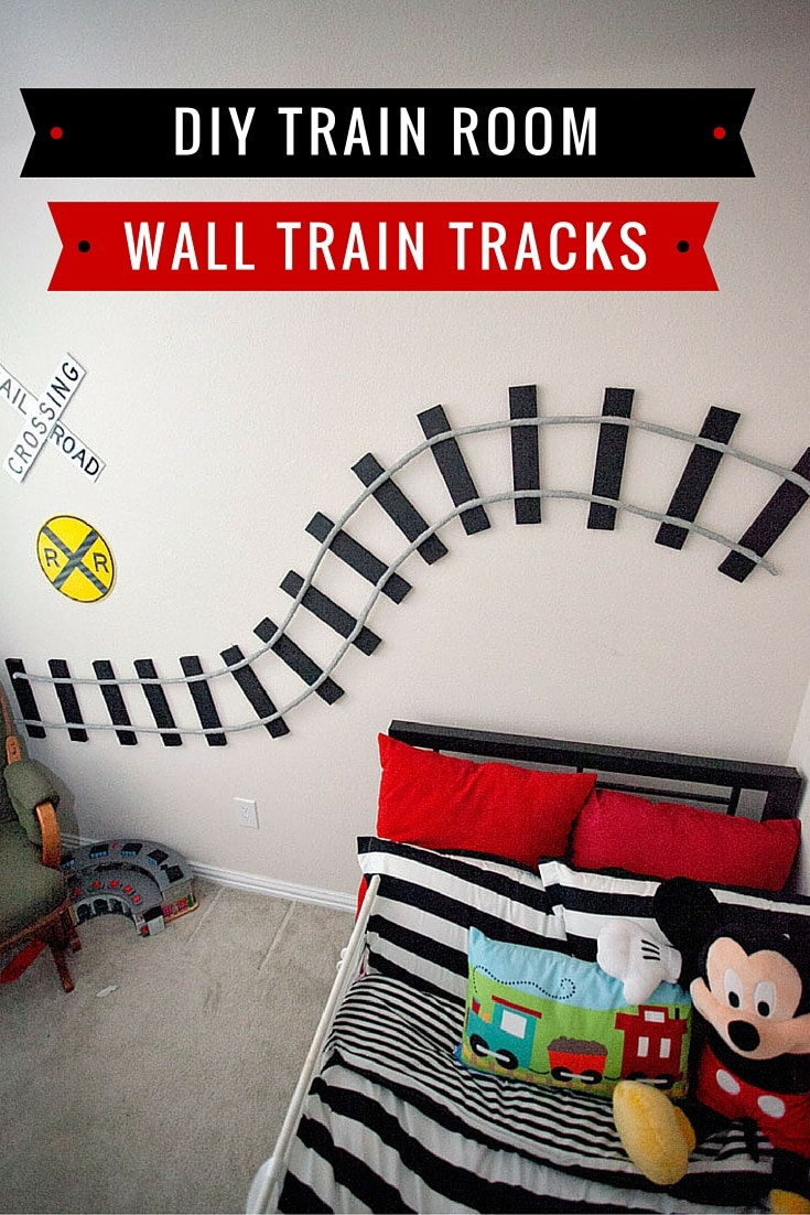 DIY Wooden Train Tracks
 Train Room DIY Wall Train Tracks Cherish365