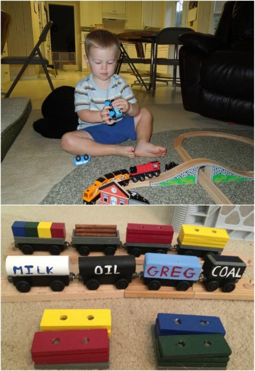 DIY Wooden Train Tracks
 30 DIY Rustic Wooden Toys Kids Will Love DIY & Crafts