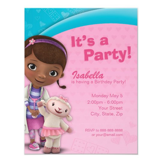 Doc Mcstuffin Birthday Invitations
 Doc McStuffins Birthday Invitation