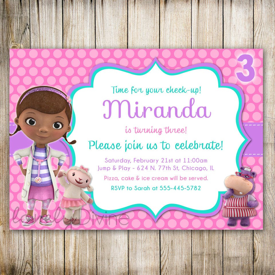 Doc Mcstuffin Birthday Invitations
 Doc McStuffins Invitation Doc McStuffins Invite 2nd Birthday