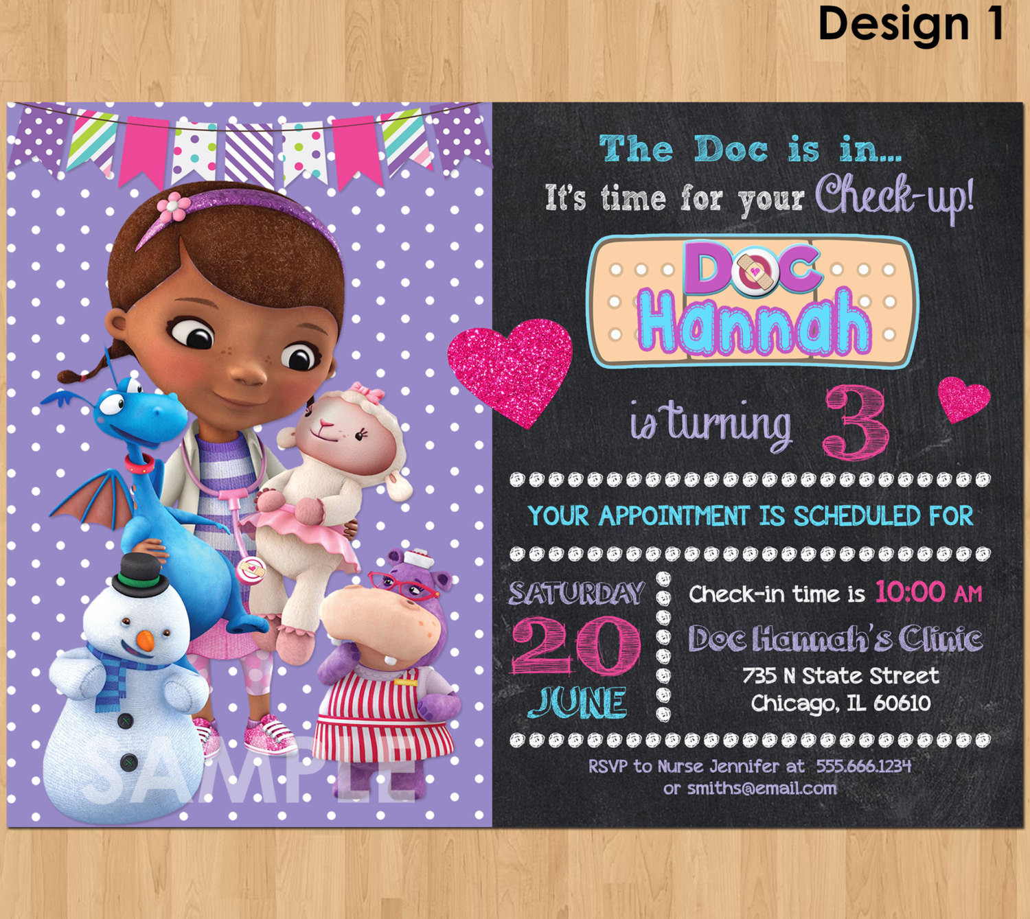 Doc Mcstuffin Birthday Invitations
 Doc McStuffin Invitation Doc McStuffins Birthday Invitation