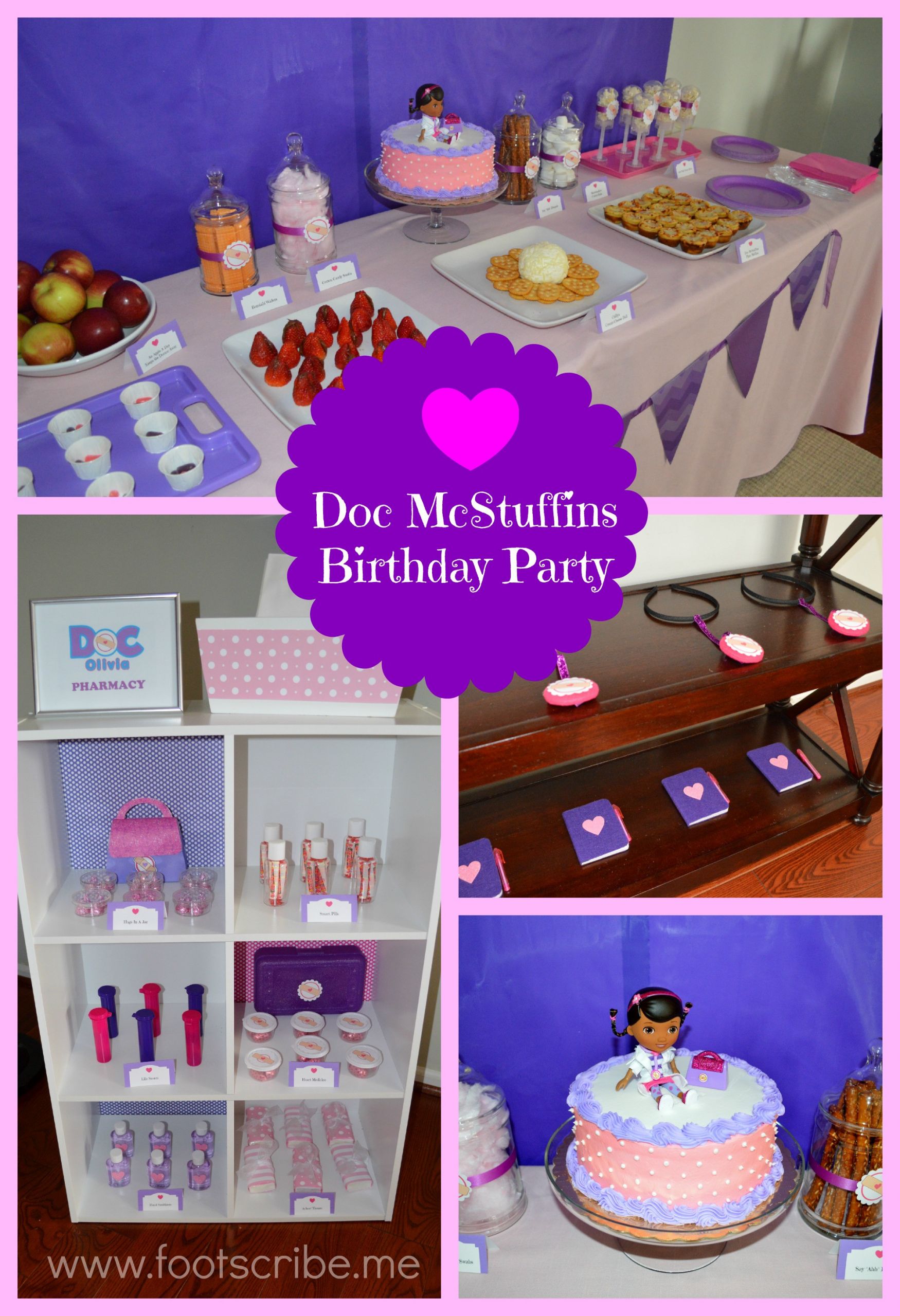 Doc Mcstuffins Birthday Party Decorations
 medical themed party food Foot Scribe