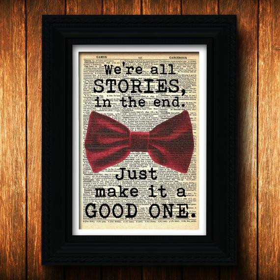 Doctor Who Birthday Quotes
 Dr Who bow tie Dr Who Print Dr who birthday by WonderousPrints