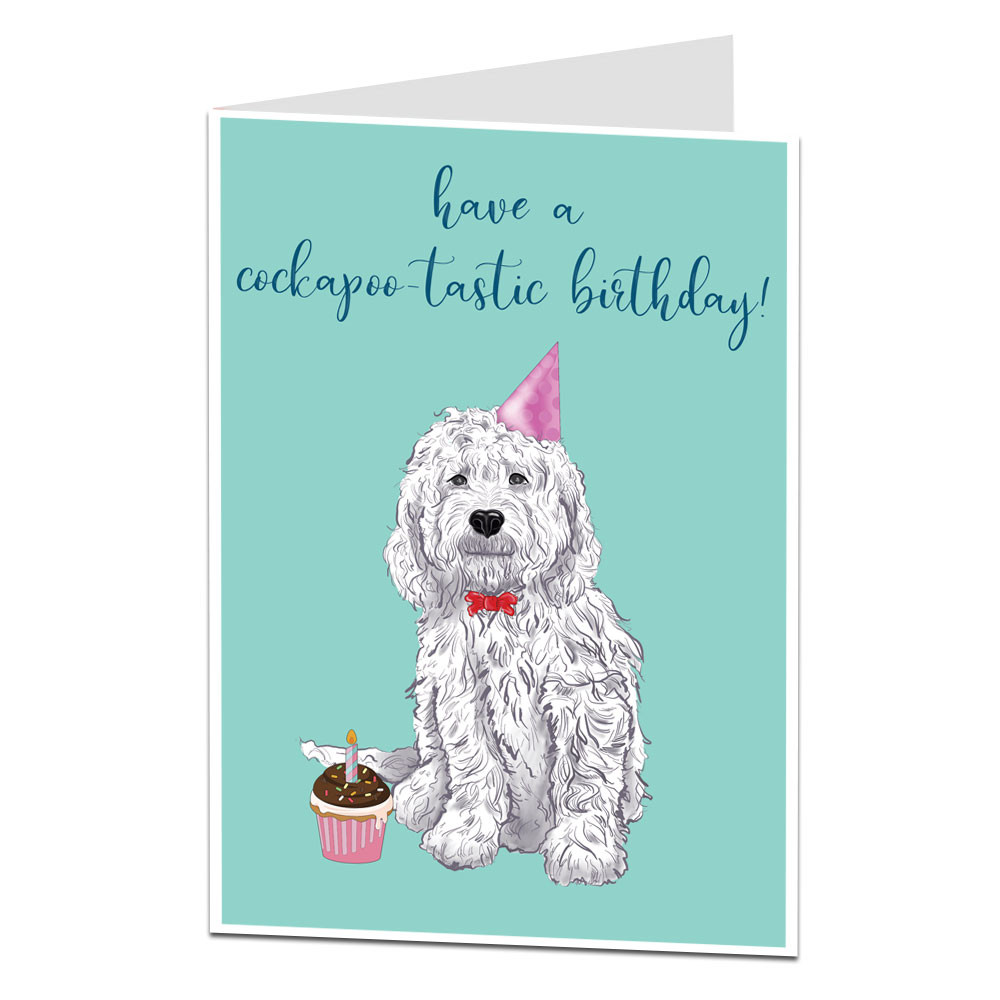 Dog Birthday Cards
 Dog Birthday Card Cockapoo Things Stuff Pet Theme For The