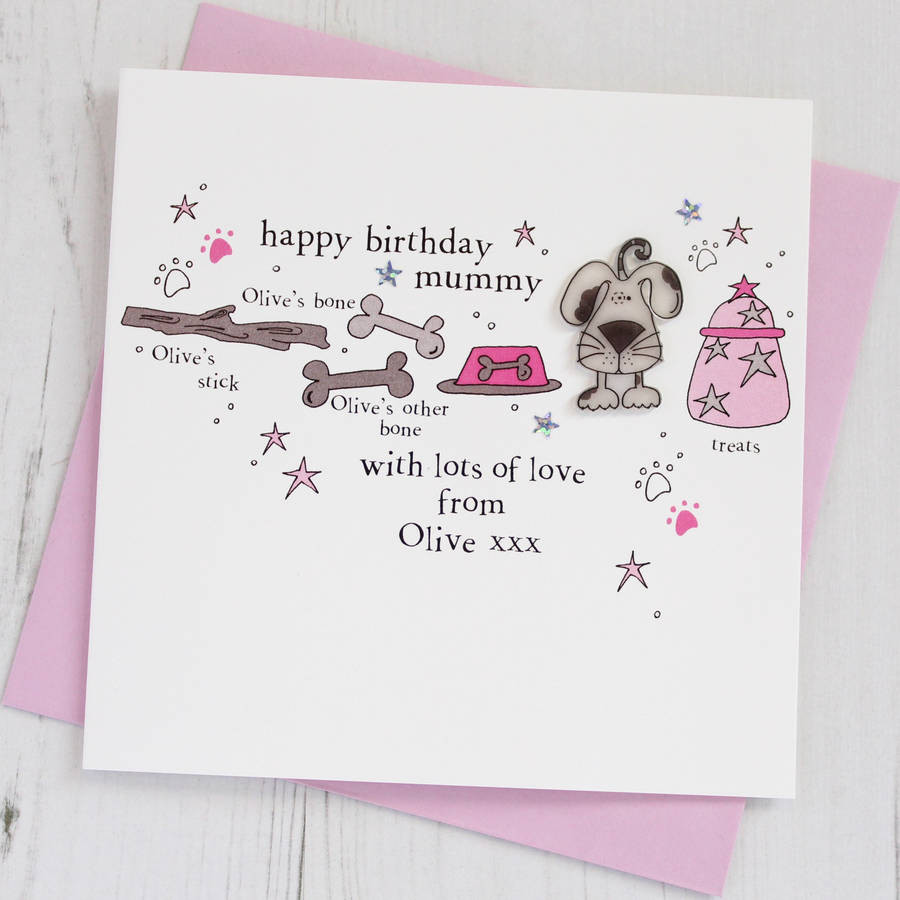 Dog Birthday Cards
 personalised birthday card from the dog by eggbert & daisy