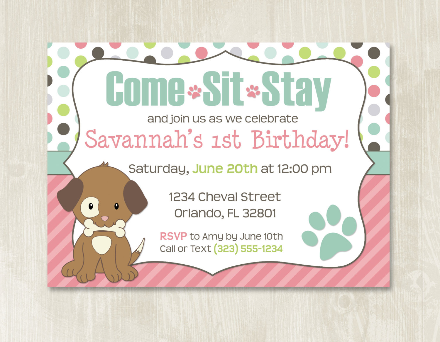 Dog Birthday Invitations
 Puppy Birthday Invitation Customizable Puppy Party