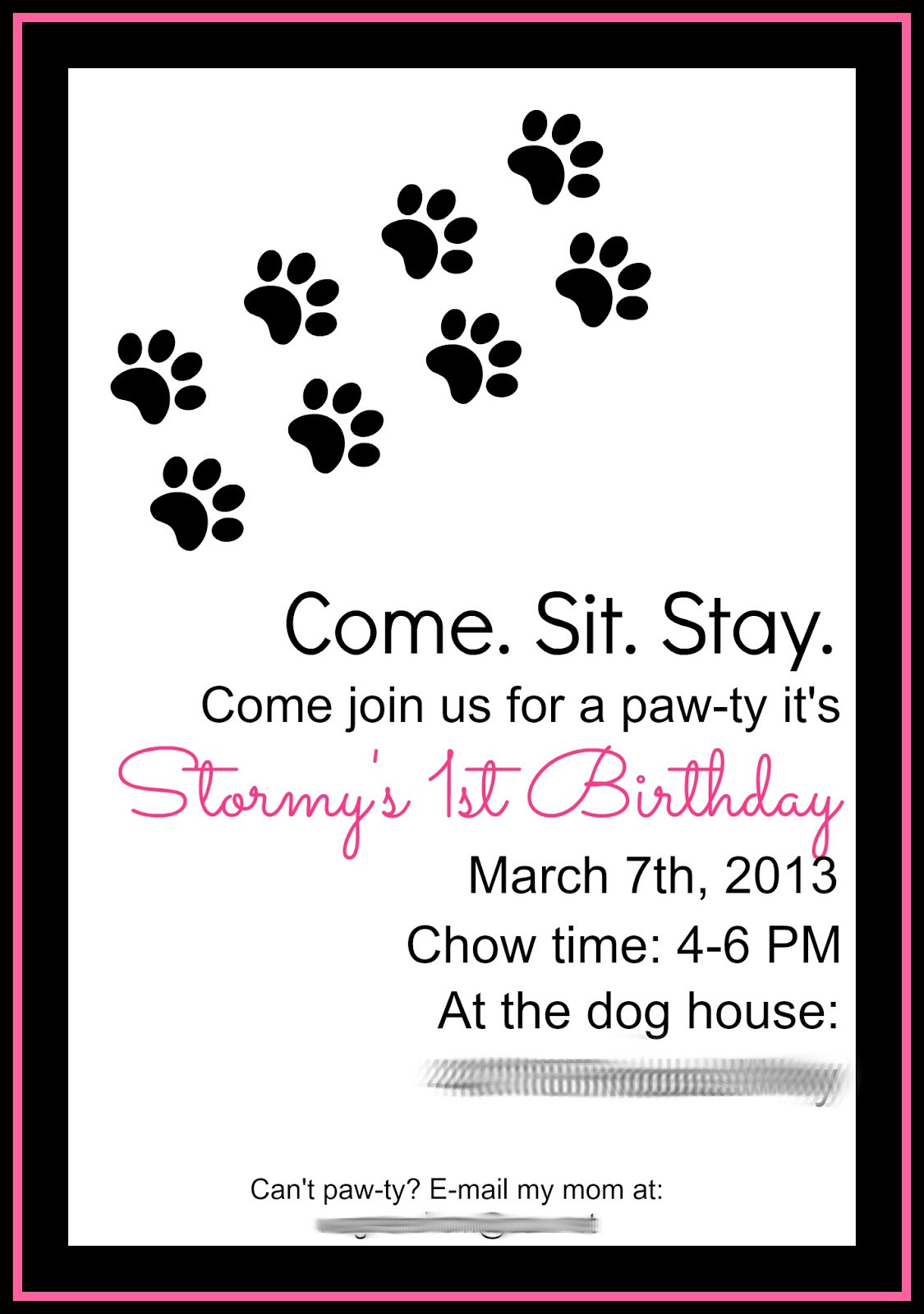 Dog Birthday Invitations
 Keeping My Cents ¢¢¢ Dog Birthday