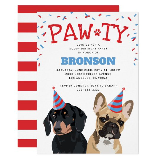 Dog Birthday Invitations
 Funny Puppy Dog Birthday Party Invitation