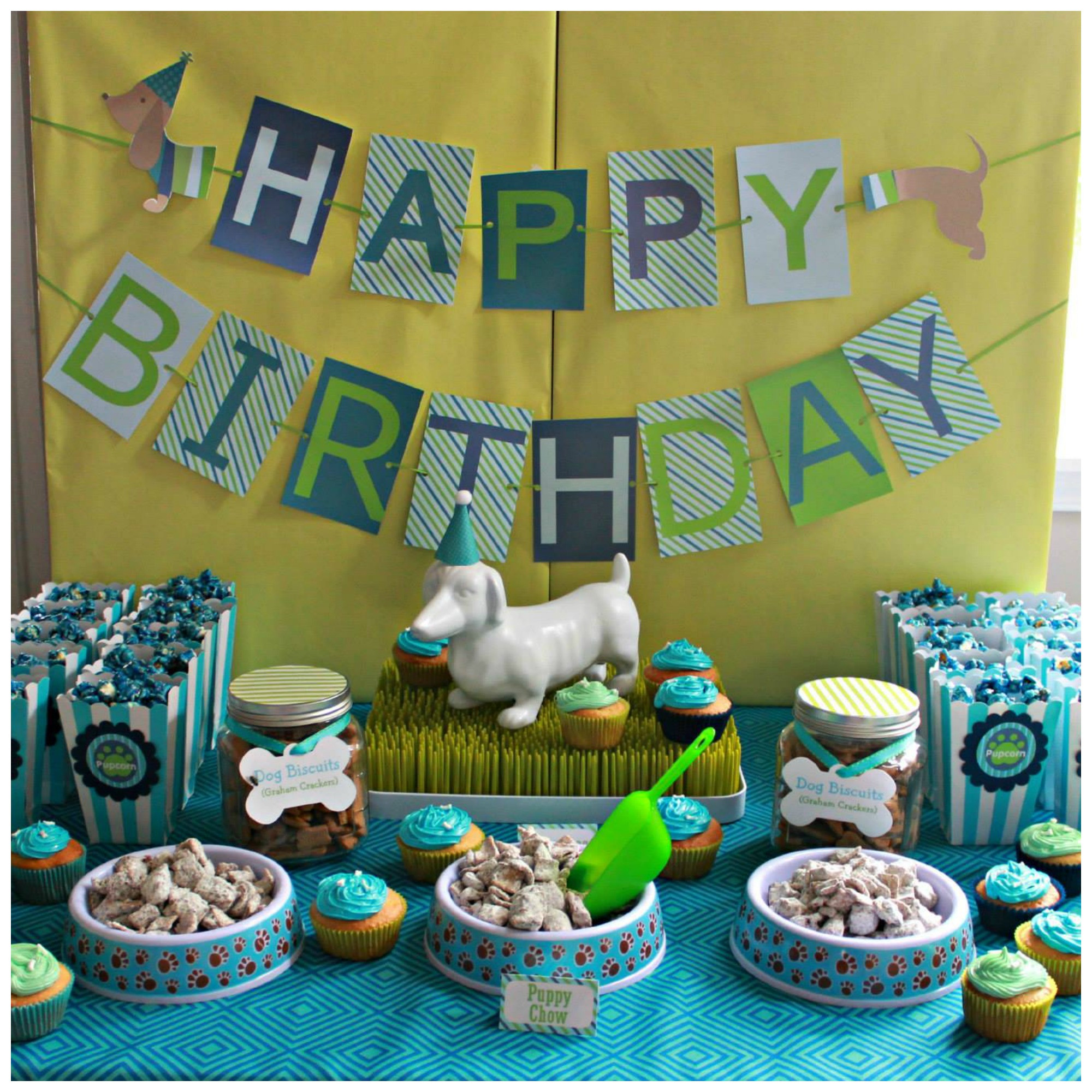 Dog Birthday Party
 Hot Dog Puppy 1st Birthday Party Project Nursery