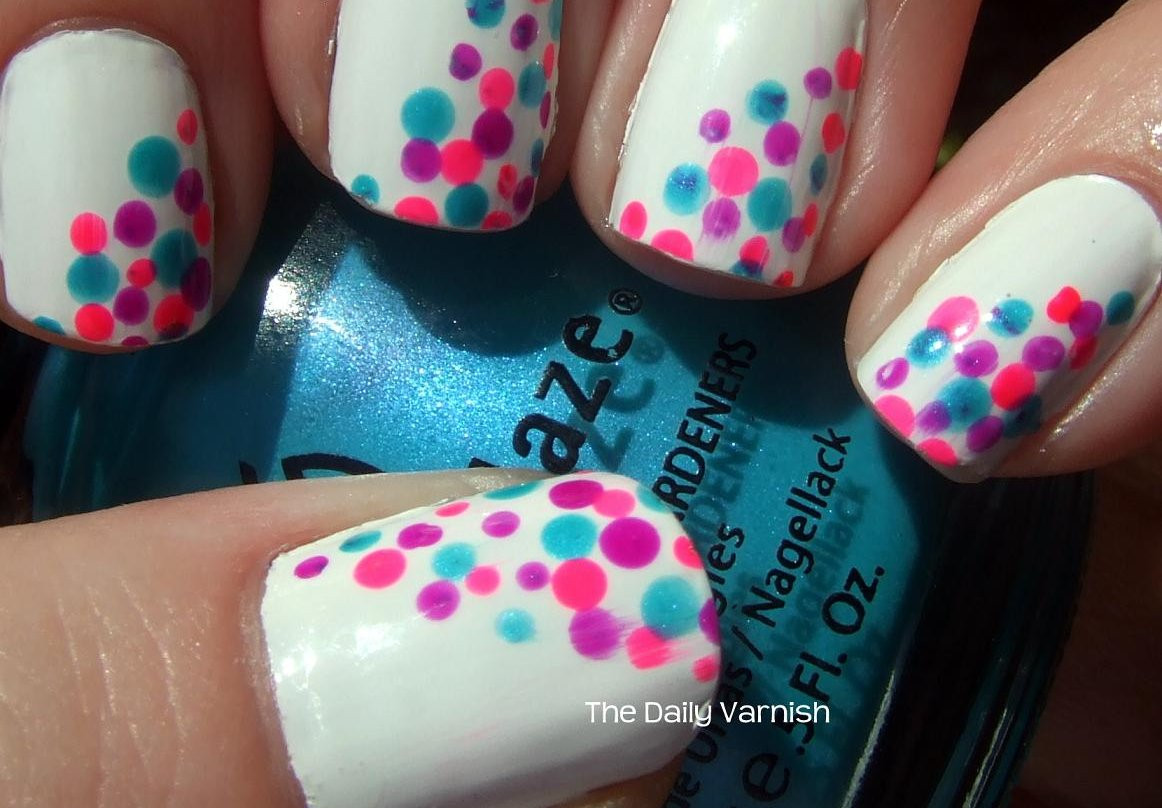 Dot Nail Art
 Cute Polka Dot Nail Art Tutorial