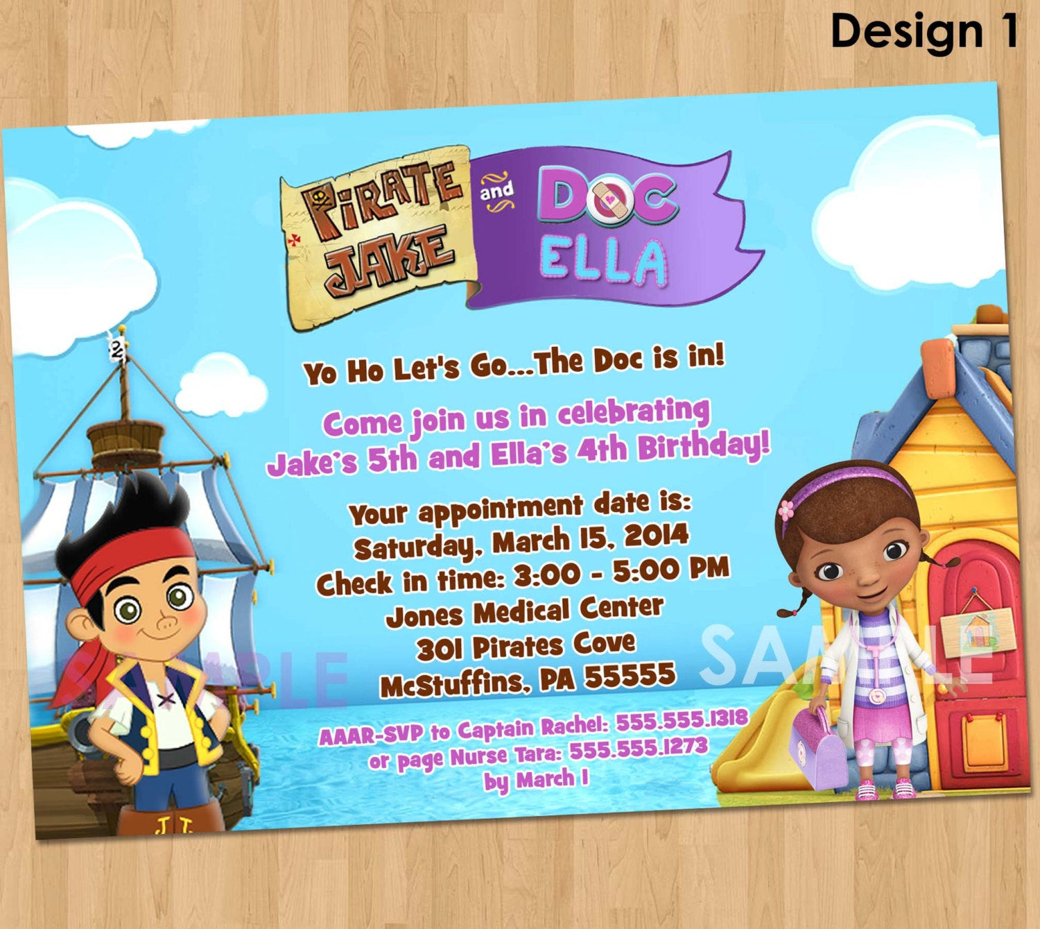 Double Birthday Invitations
 Double Party Invitation Boy and Girl Printable Birthday