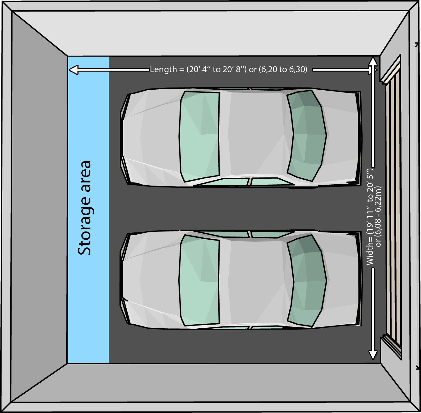 Double Garage Door Width
 Standard Garage Door Sizes Standard Heights and Weights