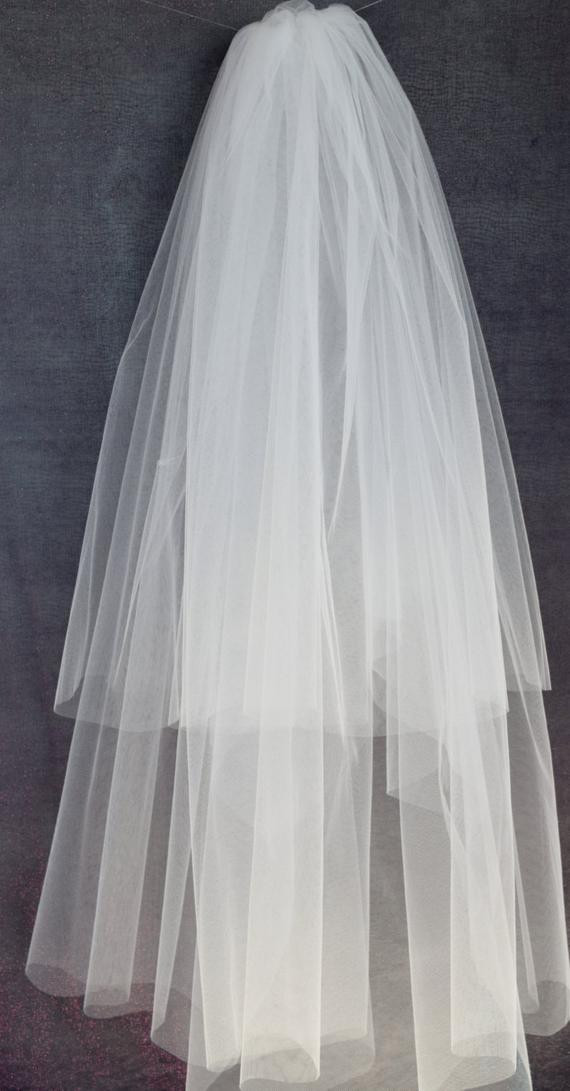 Double Layer Wedding Veils
 Full double layer long wedding veil