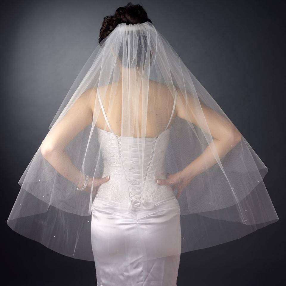 Double Layer Wedding Veils
 Elegance by Carbonneau White Double Layer Wedding Veil