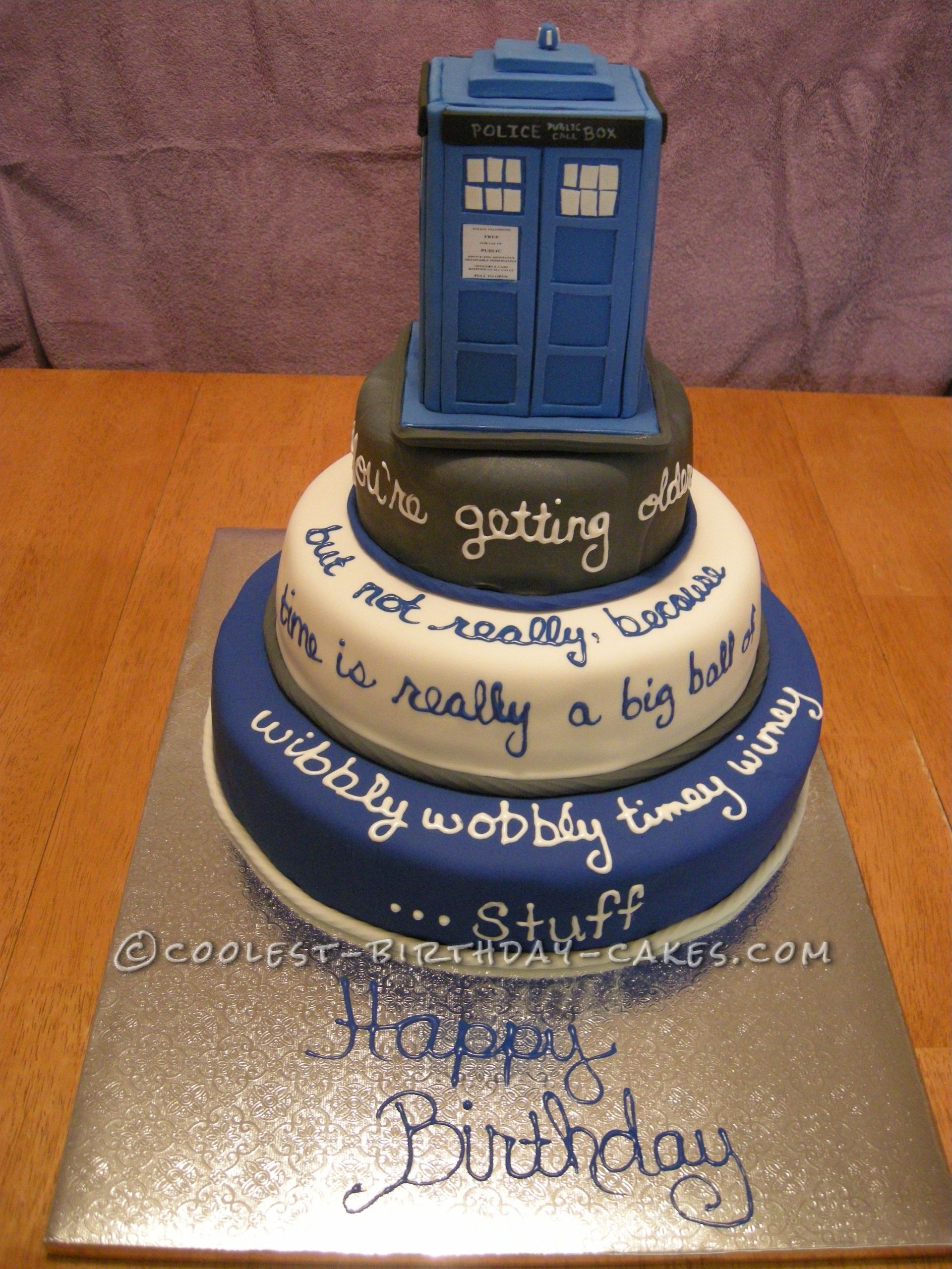 Dr Who Birthday Cake
 Cool Doctor Who Tardis Cake