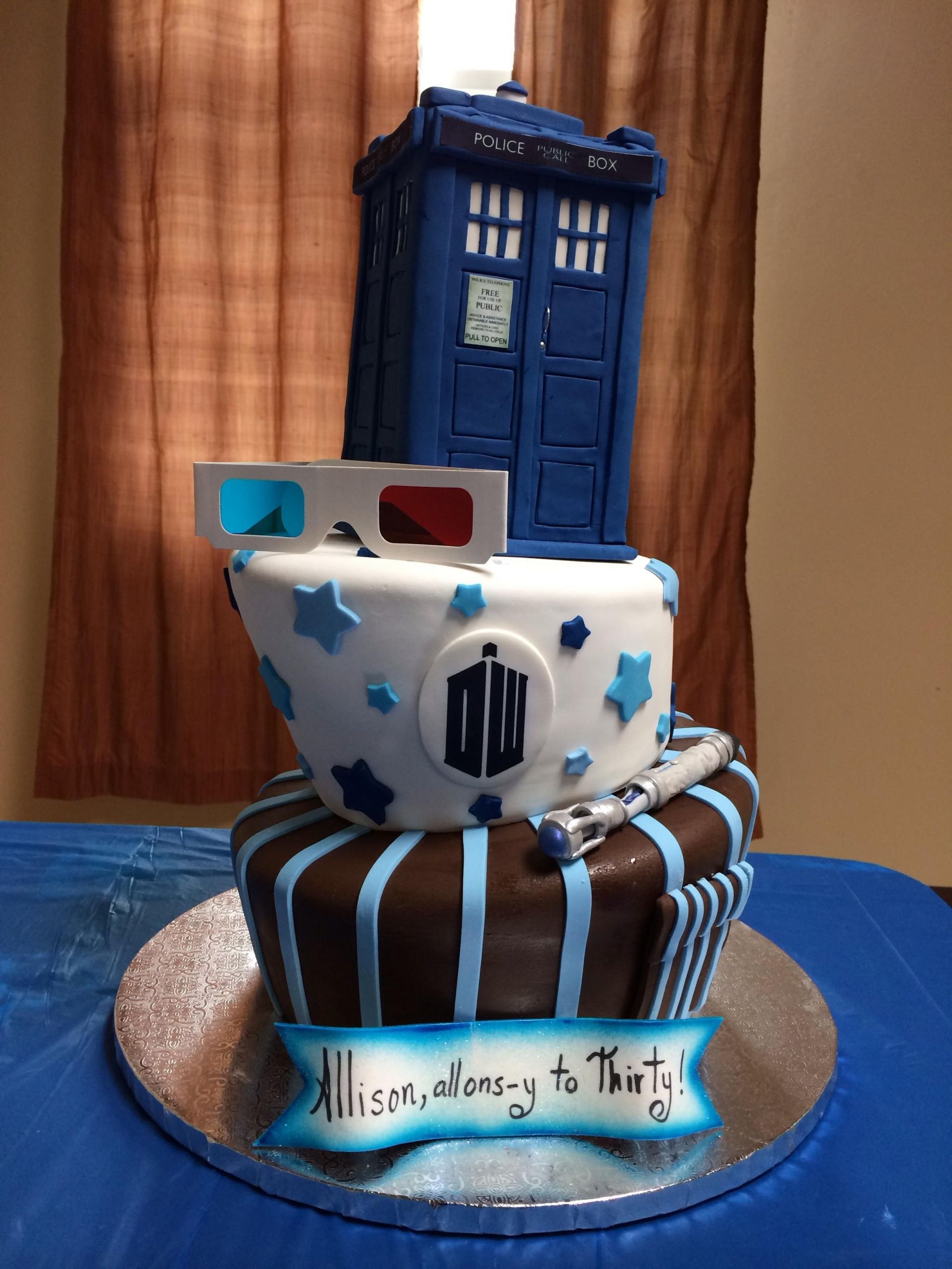 Dr Who Birthday Cake
 Doctor Who cake for my wife s thirtieth birthday
