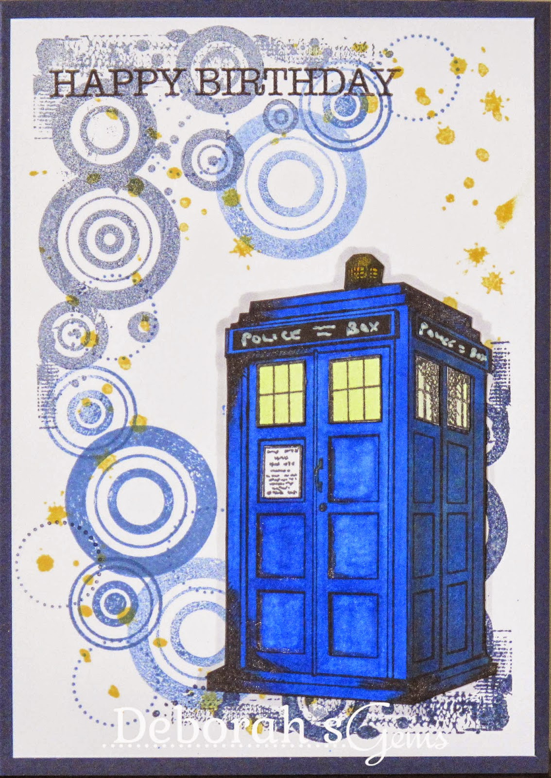 Dr Who Birthday Card
 Deborah s Gems Twins birthday cards