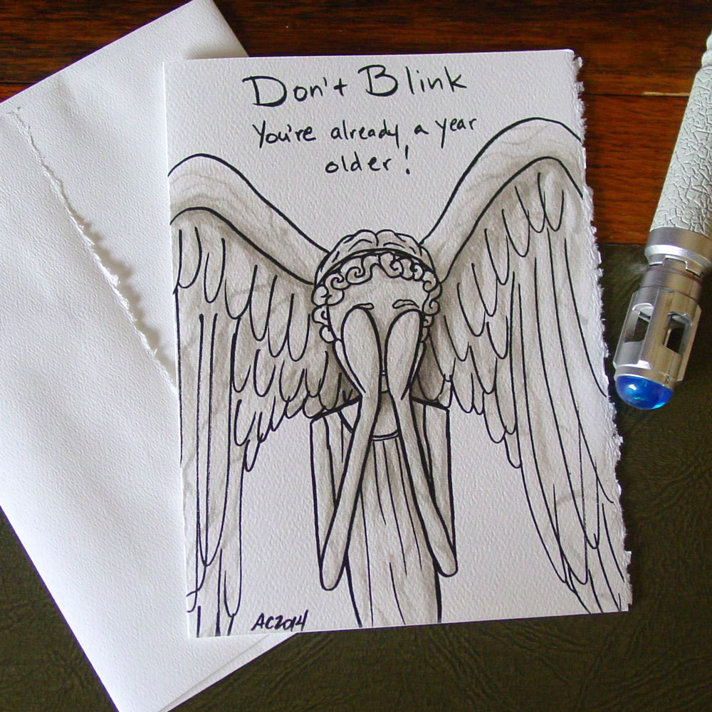 Dr Who Birthday Card
 Doctor Who Birthday Card Weeping Angel Don t Blink