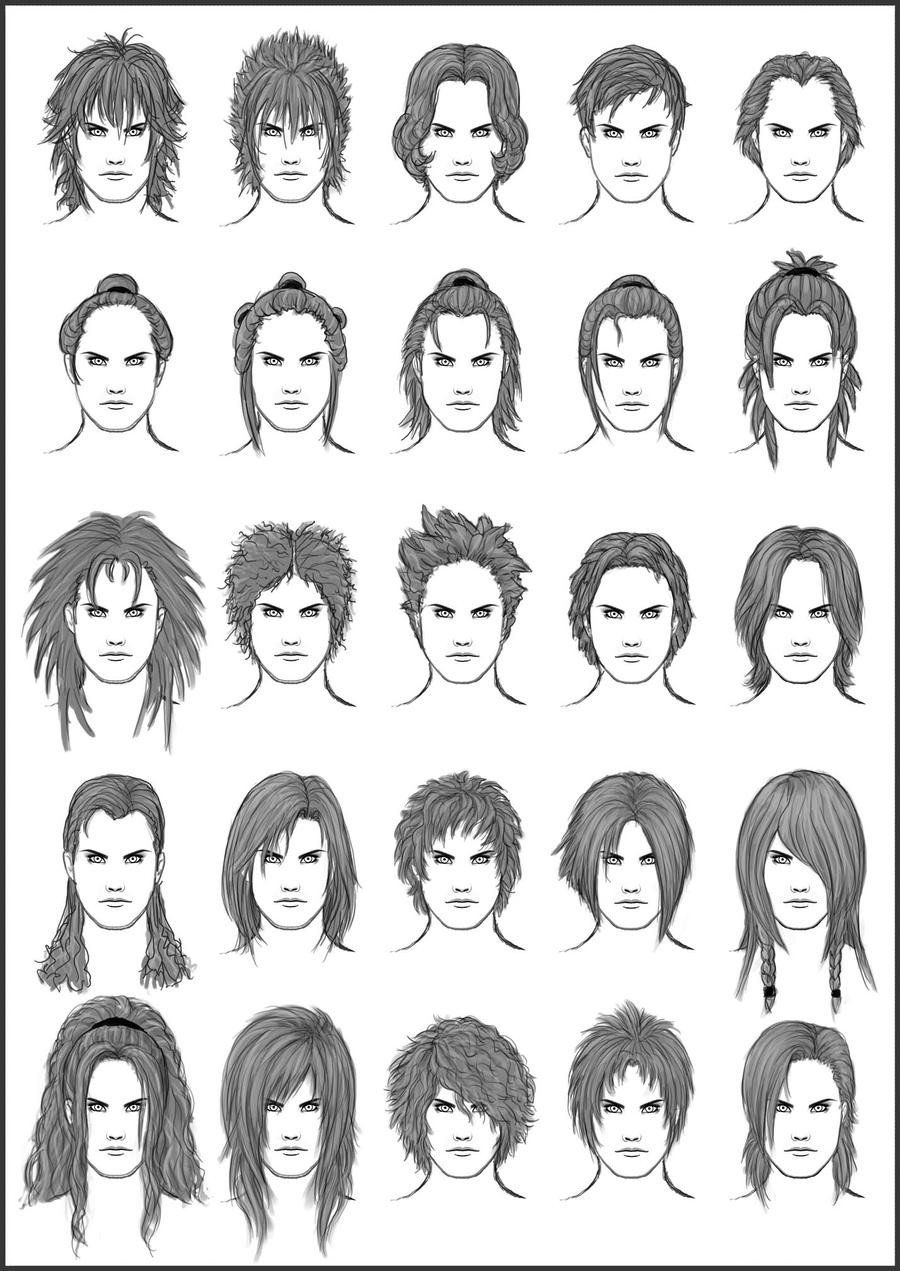 Drawing Male Hairstyles
 Men s Hair Set 11 by dark sheikah on DeviantArt