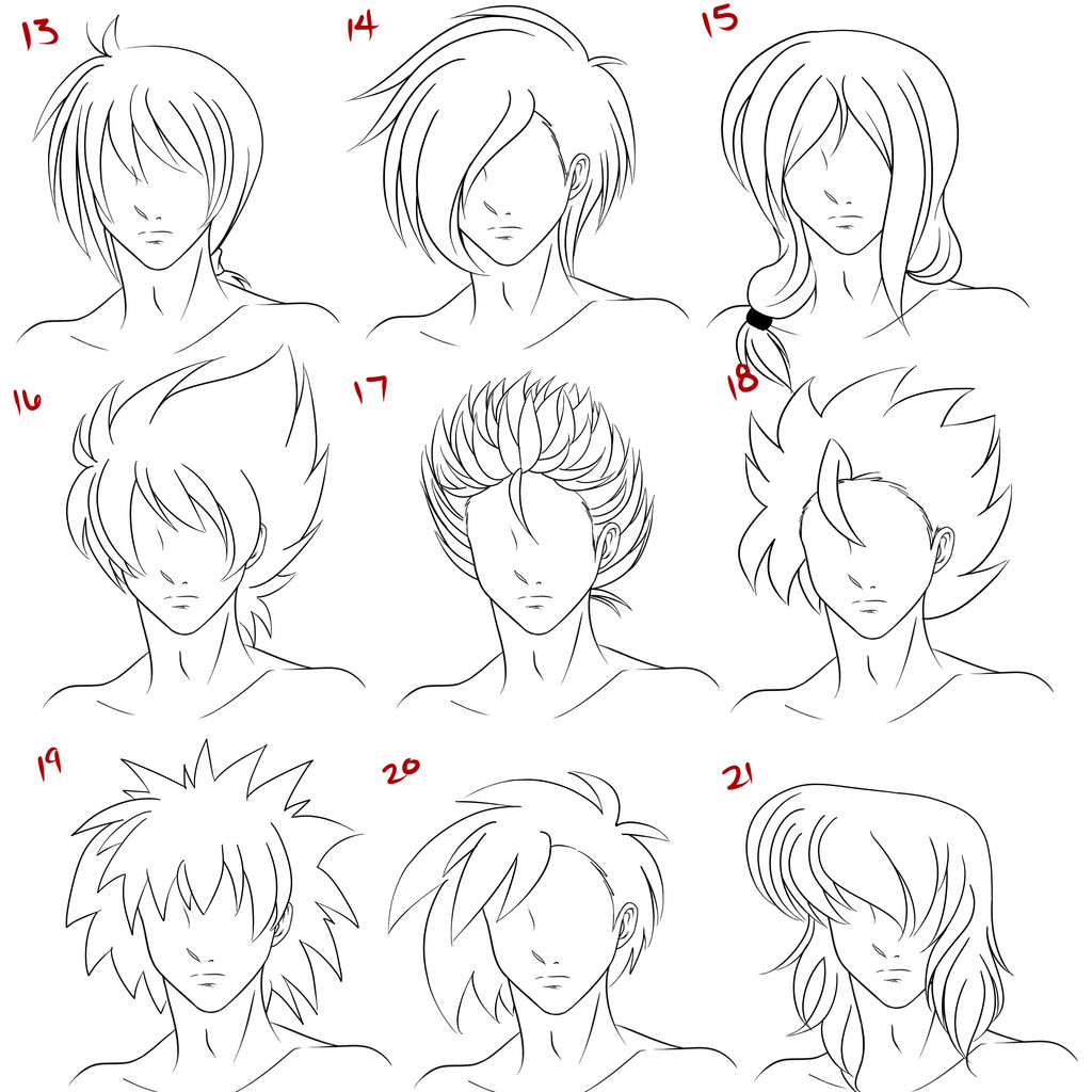 Drawings Of Anime Hairstyles
 Top Image of Anime Hairstyles Male