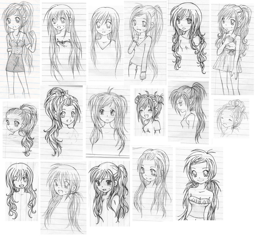 Drawings Of Anime Hairstyles
 Cute Anime Hairstyles trends hairstyle