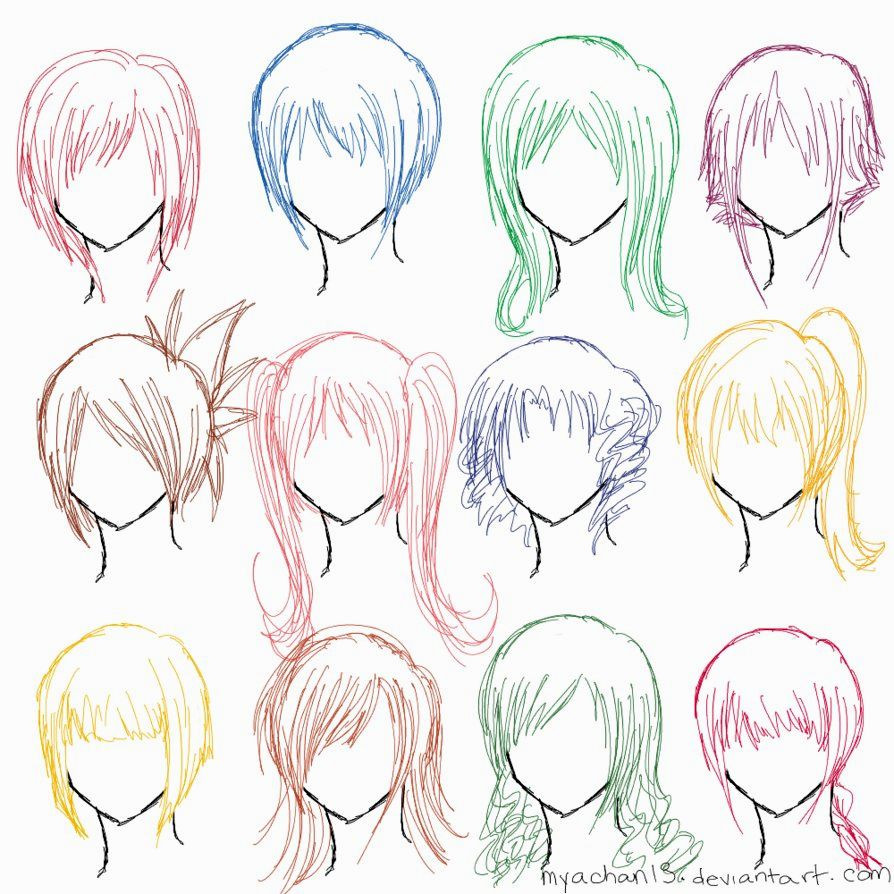 Drawings Of Anime Hairstyles
 Anime Hairstyles Drawing at GetDrawings