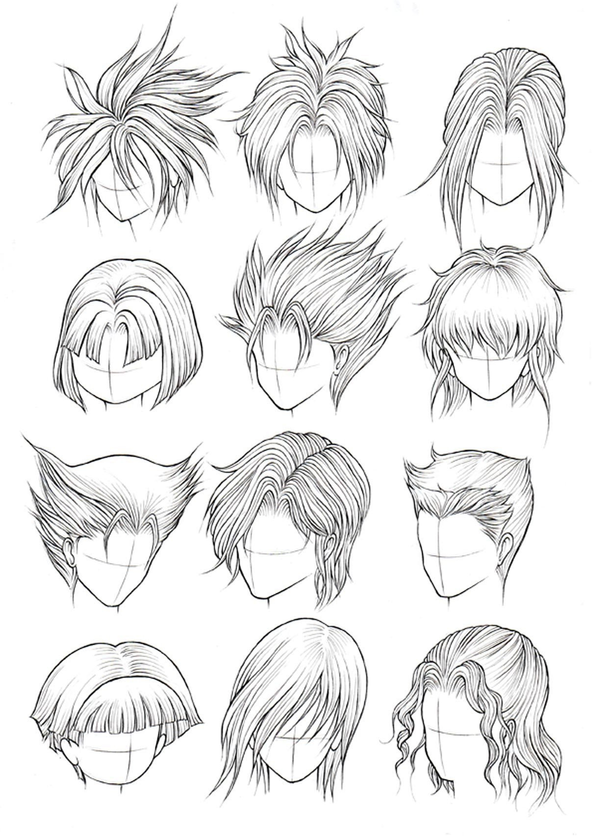 Drawings Of Anime Hairstyles
 How to Draw Hair Part 2 – Manga University Campus Store