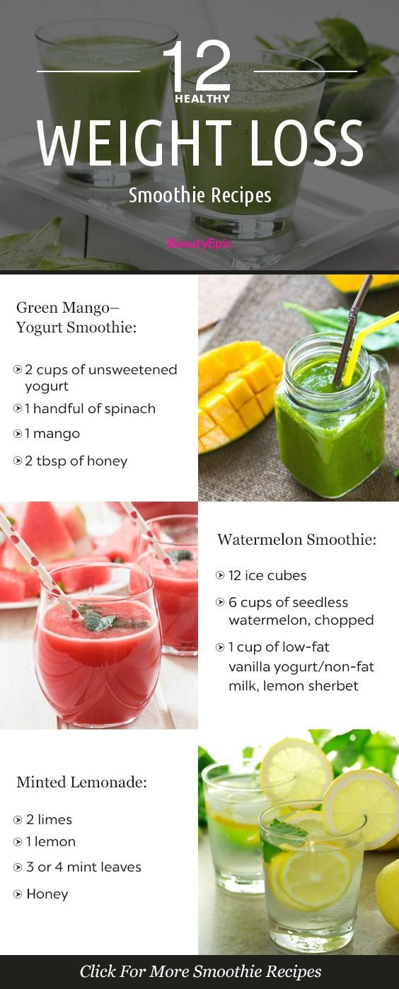 Drinking Smoothies To Lose Weight
 Top 12 Healthy Smoothie Recipes for Weight Loss