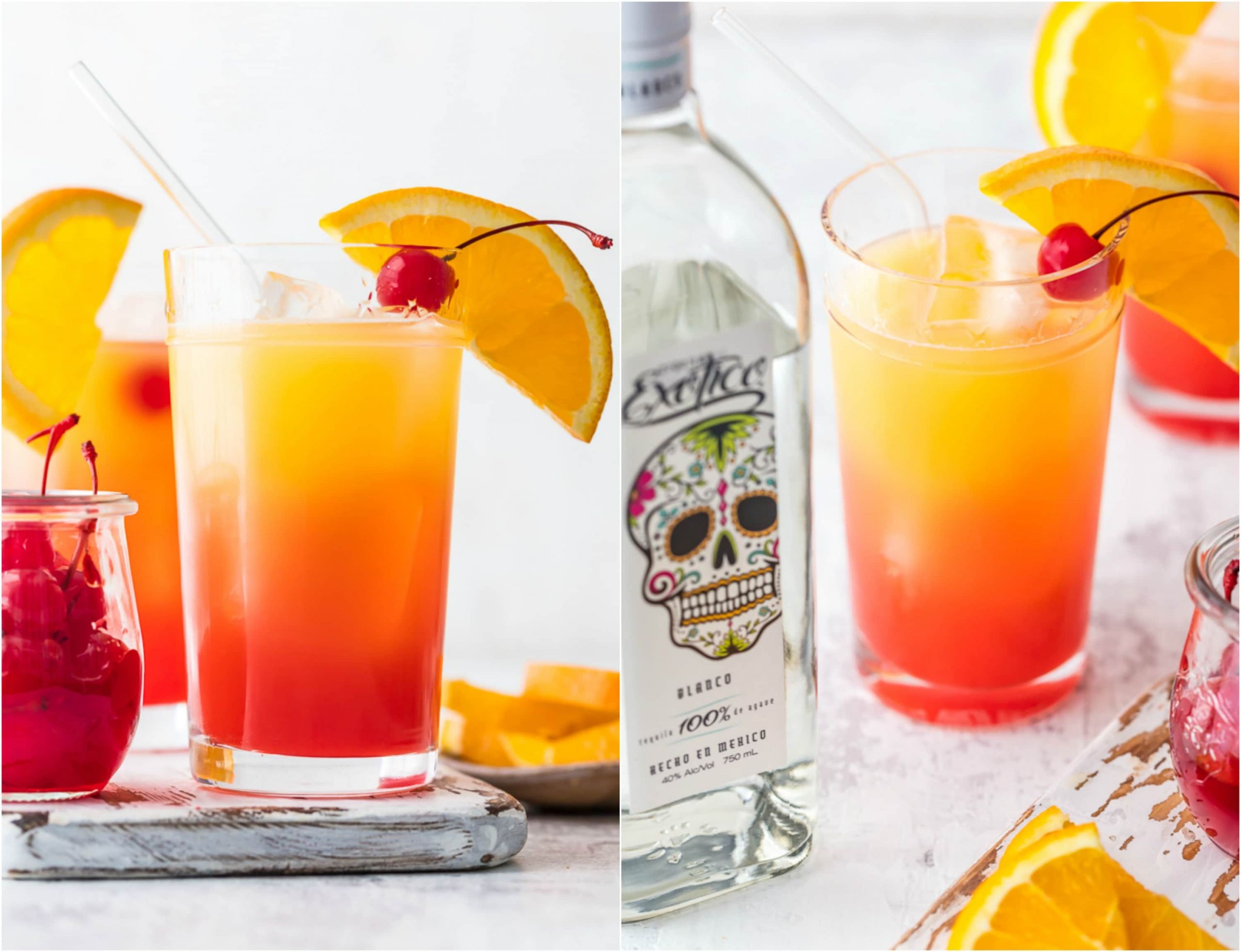 Drinks To Make With Tequila
 Tequila Sunrise Drink Game Day Version VIDEO