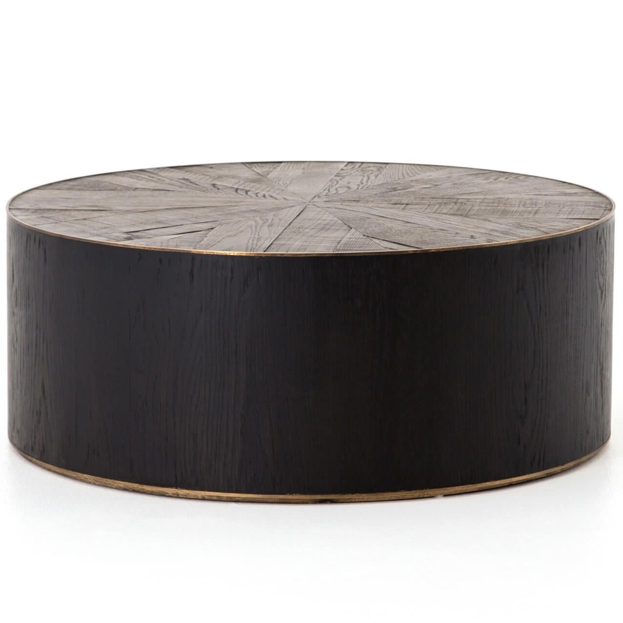 Drum Tables Living Room
 Perry Reclaimed Oak Round Drum Coffee Table 40" in 2020