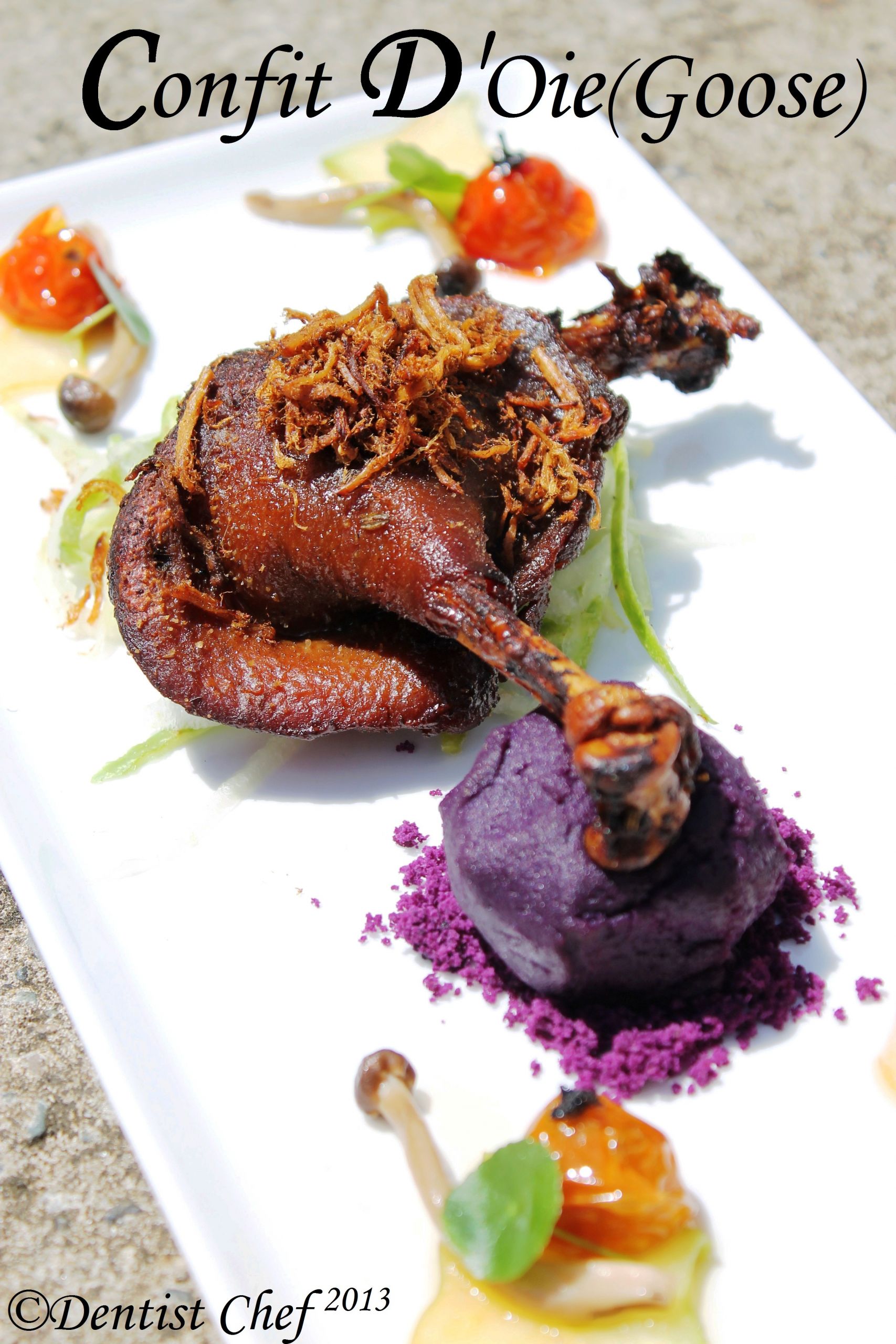 Duck Confit Recipes
 Confit d’Oie Goose Confit Recipe Serve with Mashed Purple