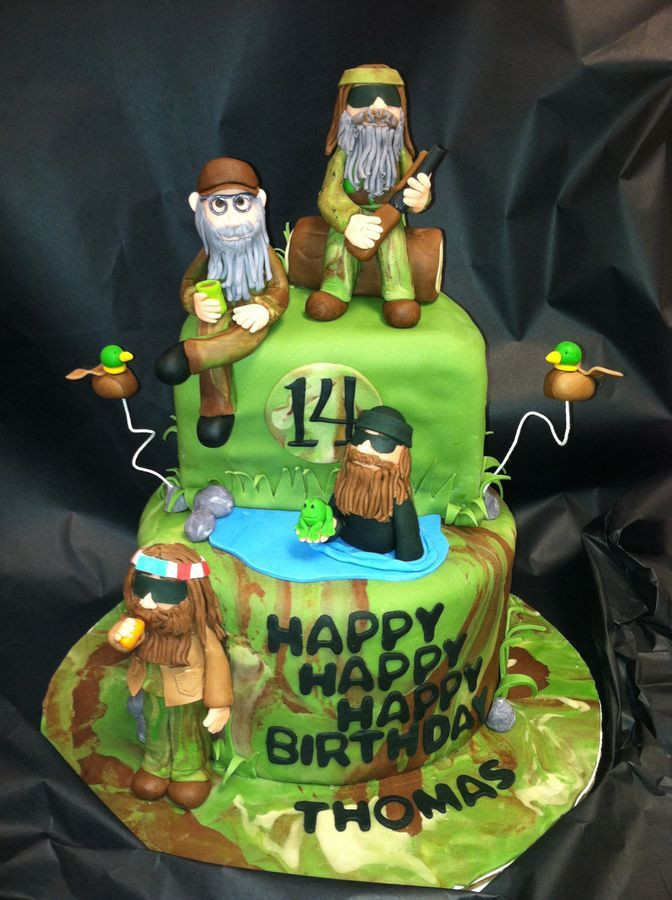 Duck Dynasty Birthday Cake
 All figures and ducks made from fondant Much thanks to