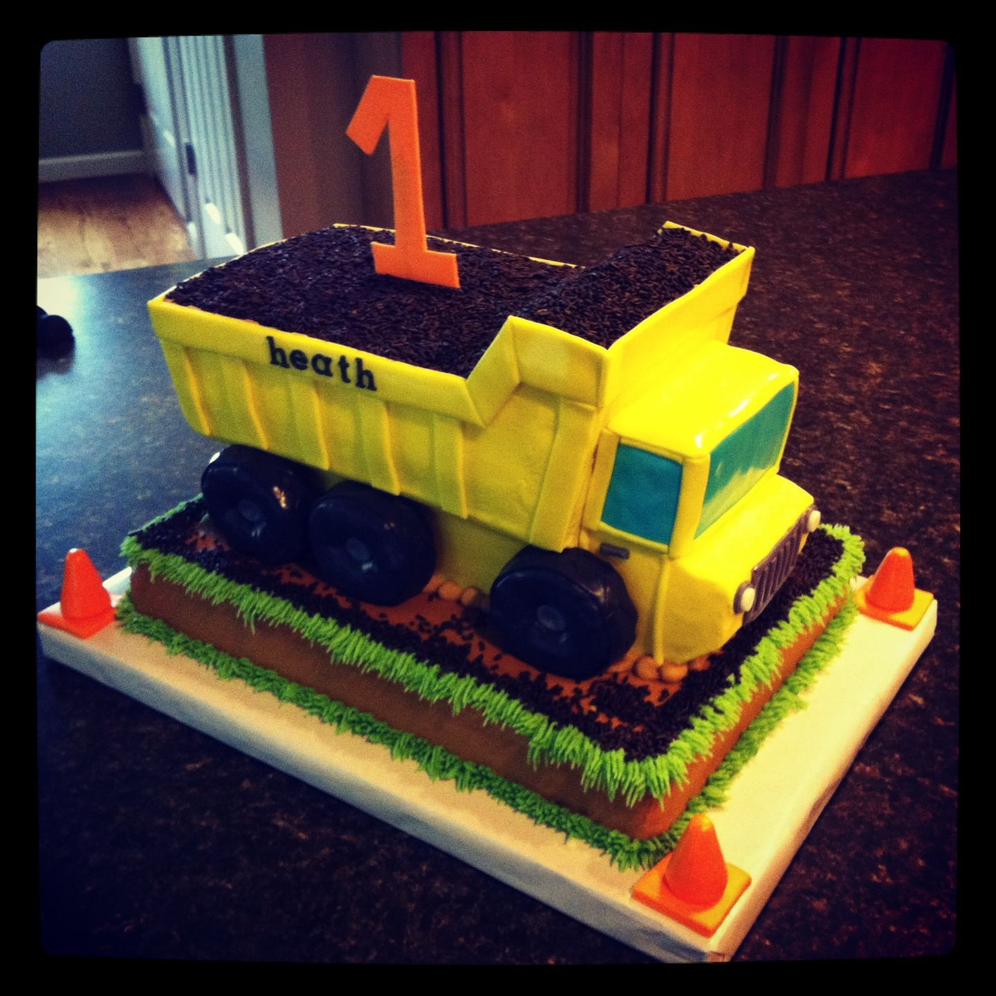 Dump Truck Birthday Cake
 Dump truck cake for handsome Heath My Cakes