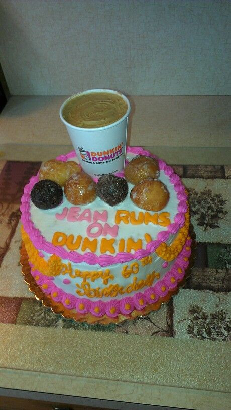 Dunkin Donuts Birthday Cake
 13 best images about Dunkin Donuts themed Cakes on