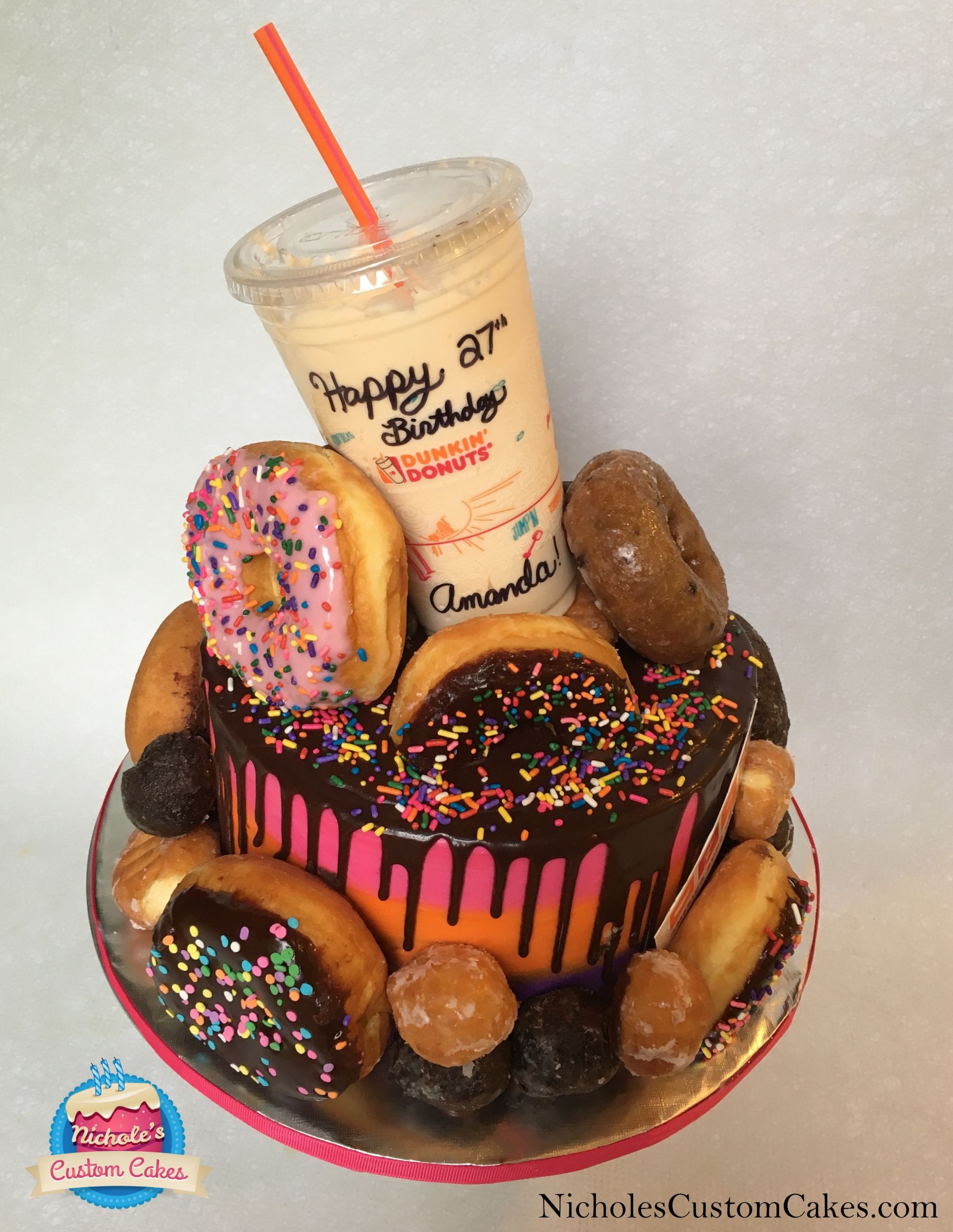 Dunkin Donuts Birthday Cake
 dunkin donuts cake 2