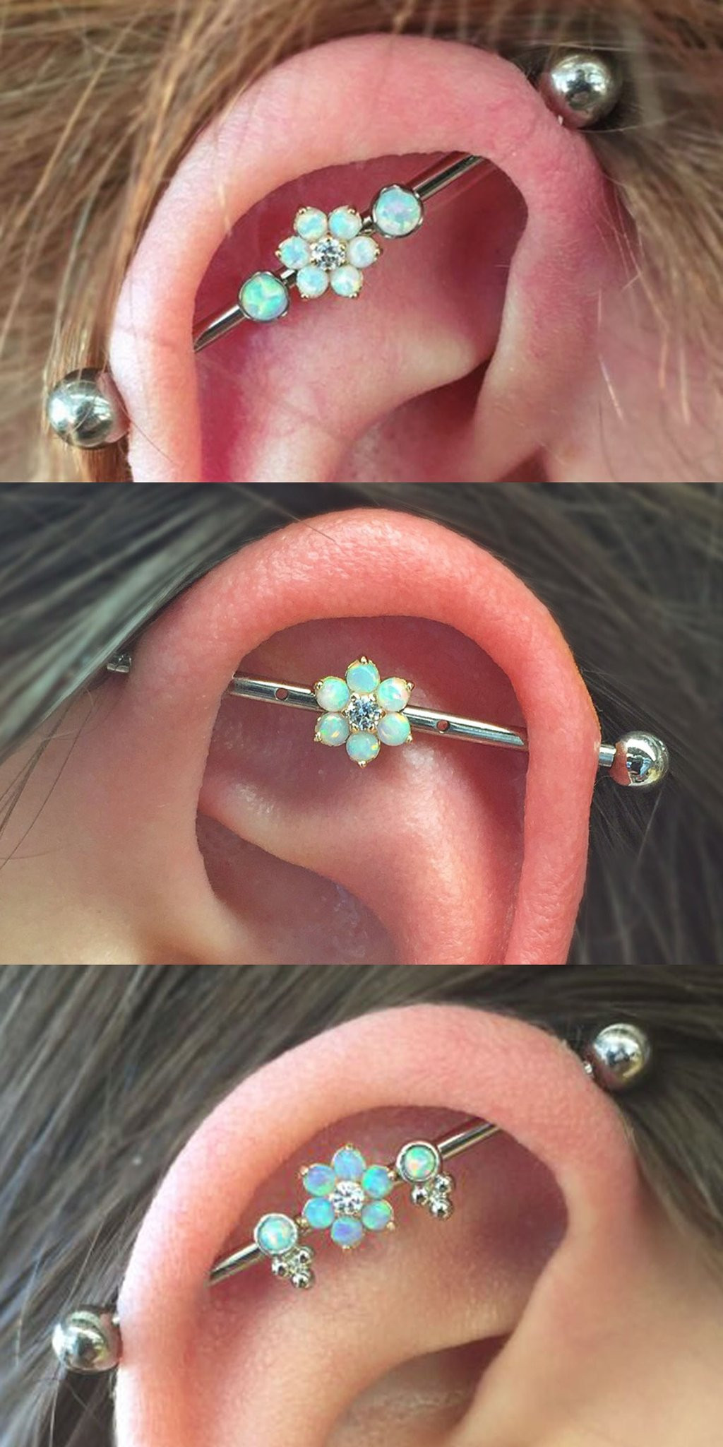 Earrings For Piercing
 Pretty Ear Piercing Ideas at MyBodiArt Opal Crystal
