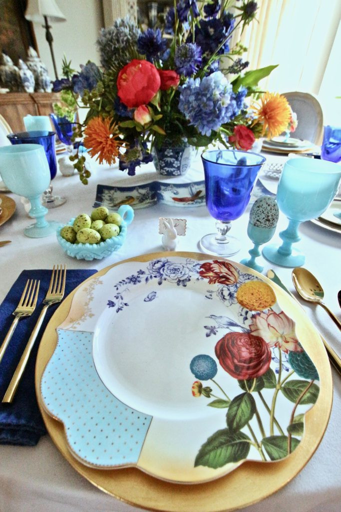 Easter Dinner Table
 Setting the Table for Easter Dinner A Colorful Floral